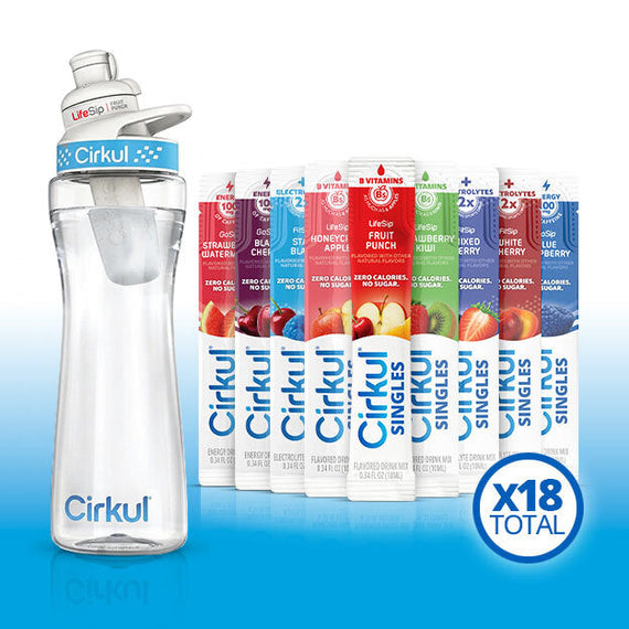 22oz. Plastic Bottle & LifeSip® Fruit Punch J0