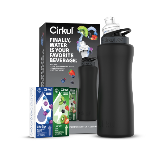 32oz. Matte Black Stainless Steel Bottle Starter Kit H3